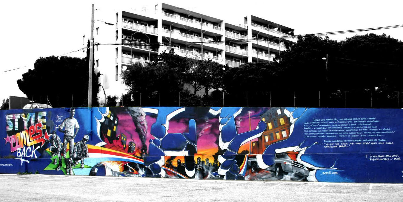 Murale réalisée lors de l'événement "Les Murs, un autre regard"