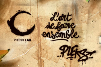 Logo PHENIX LAB - L'art de faire ensemble avec le tag de l'artiste PLEKS (2022)